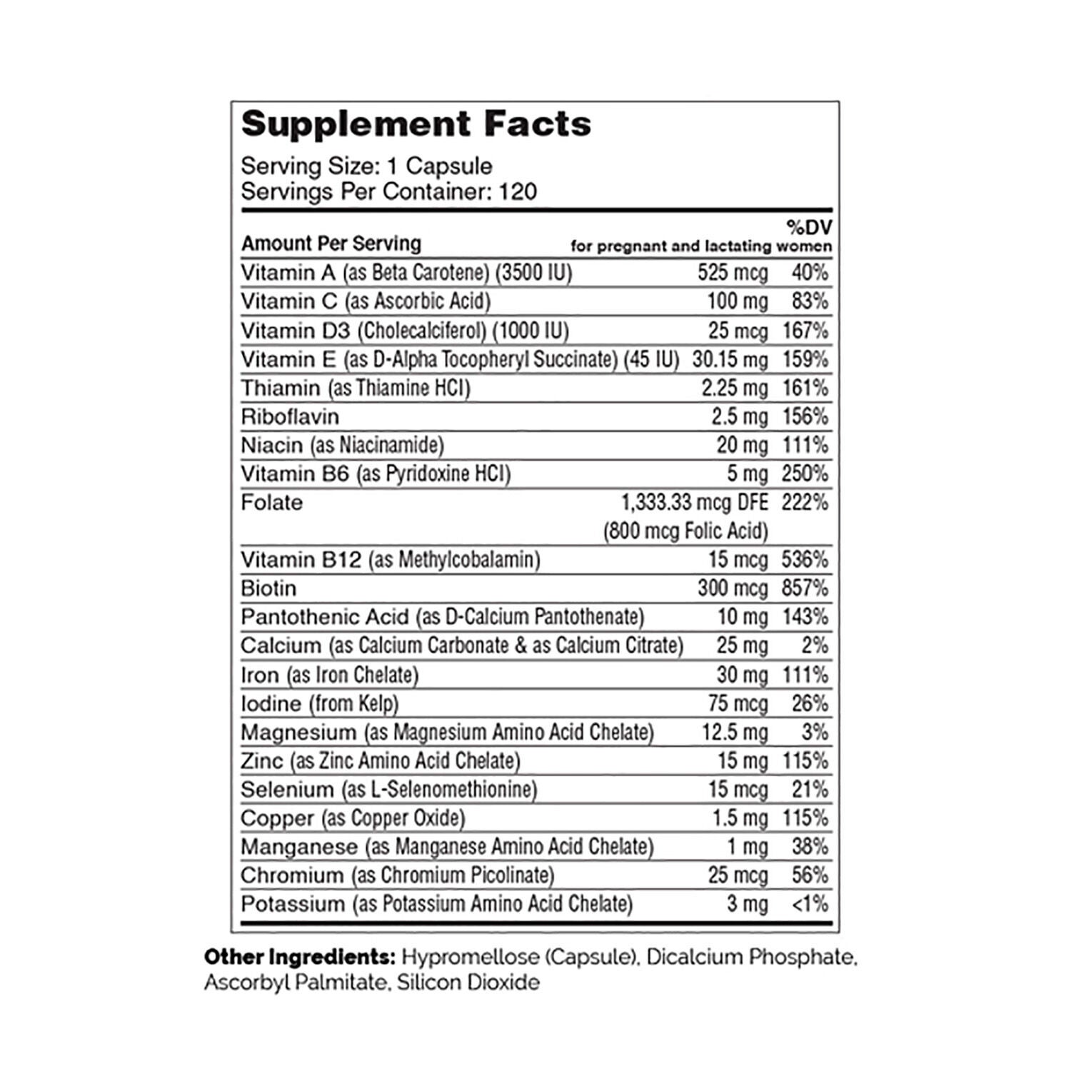 Total One Prenatal&trade; - 120 Capsules (120 Servings)